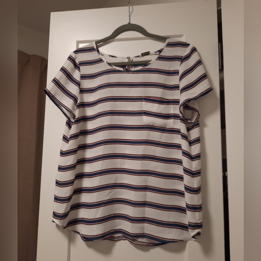 Striped Short Sleeve Top